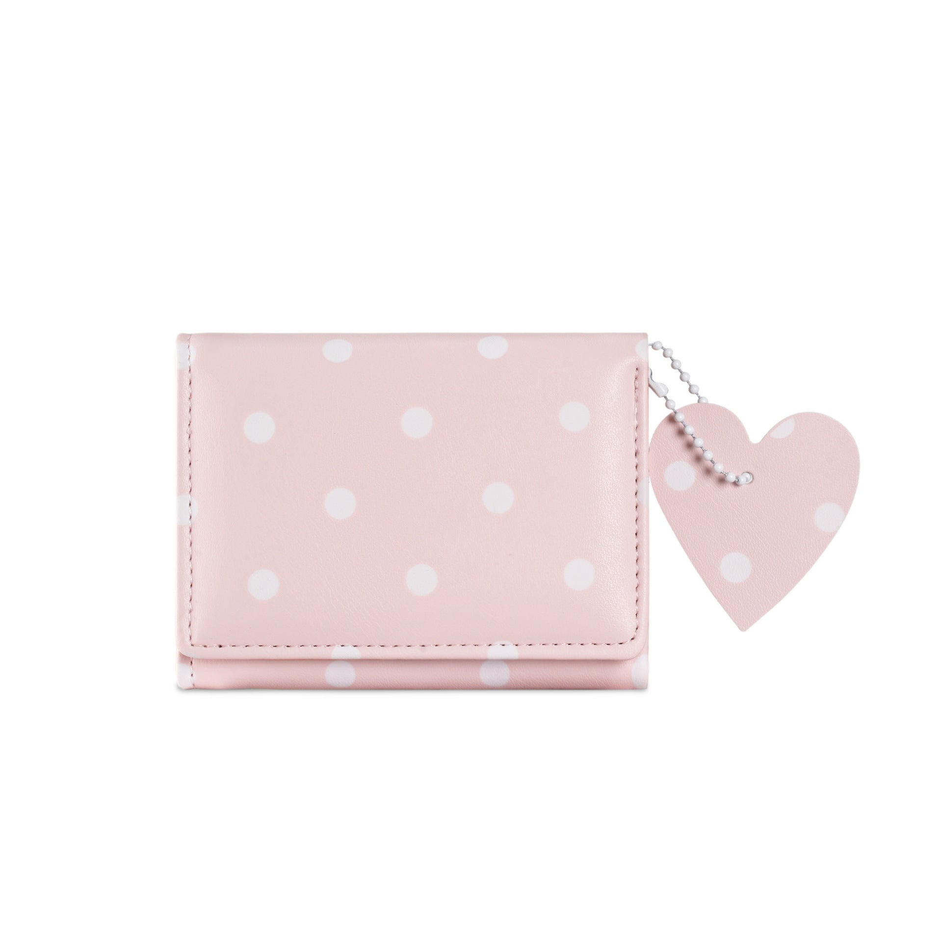Minimalist Polka Dots Heart Pendant Coin Purse 6S10BWB121