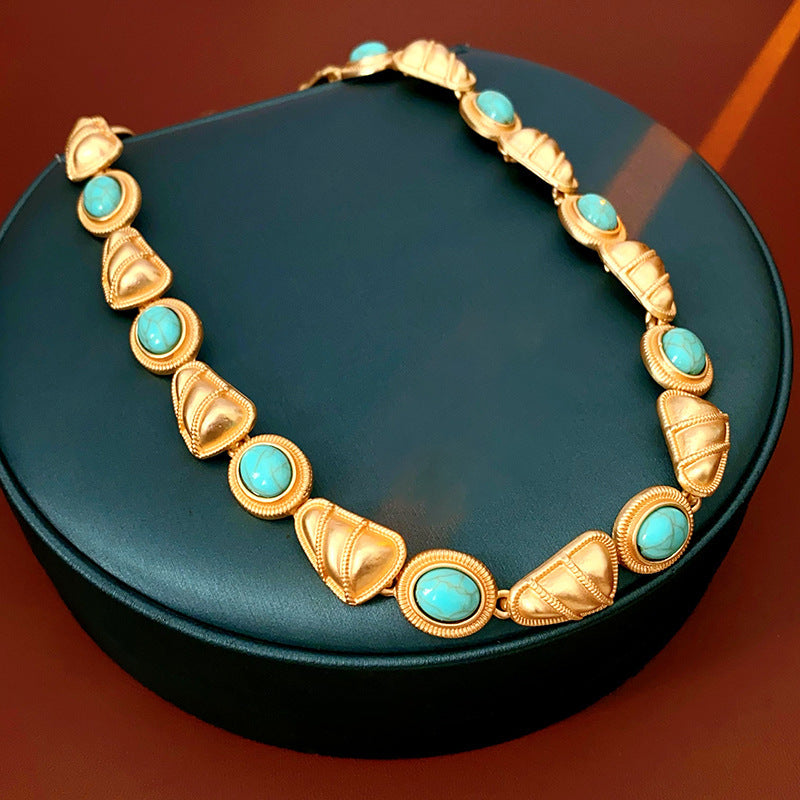 Boho Style Droplet Pendant Beads Choker Necklace 6W6JNC965