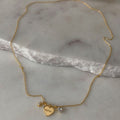 Gold Plated Heart Necklace - DippedShop Wholesale - #3347