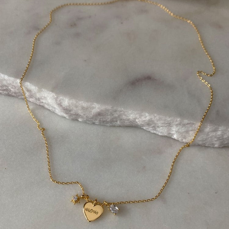 Gold Plated Heart Necklace - DippedShop Wholesale - #3347