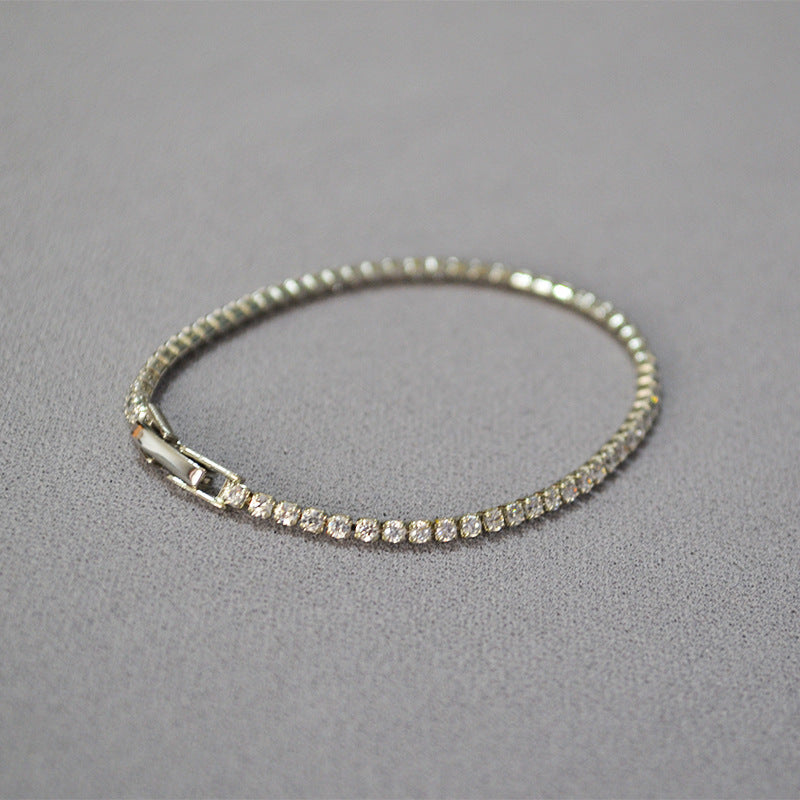 Minimalsit Gold Plated Cubic Zirconia Tennis Bracelet 6W6JBR473