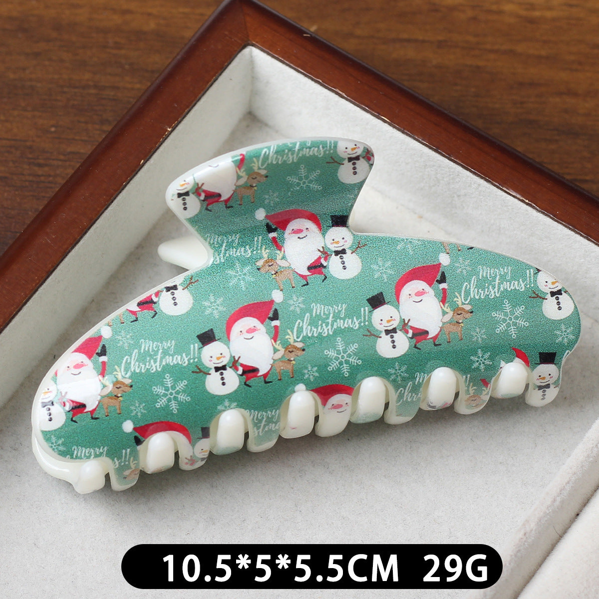 Sweet Santa Claus Print Hair Claws 6W6HCP1697
