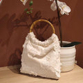 Retro Solid Color Floral Embroidery Lightweight Handbag MK2BK6W10BBG12