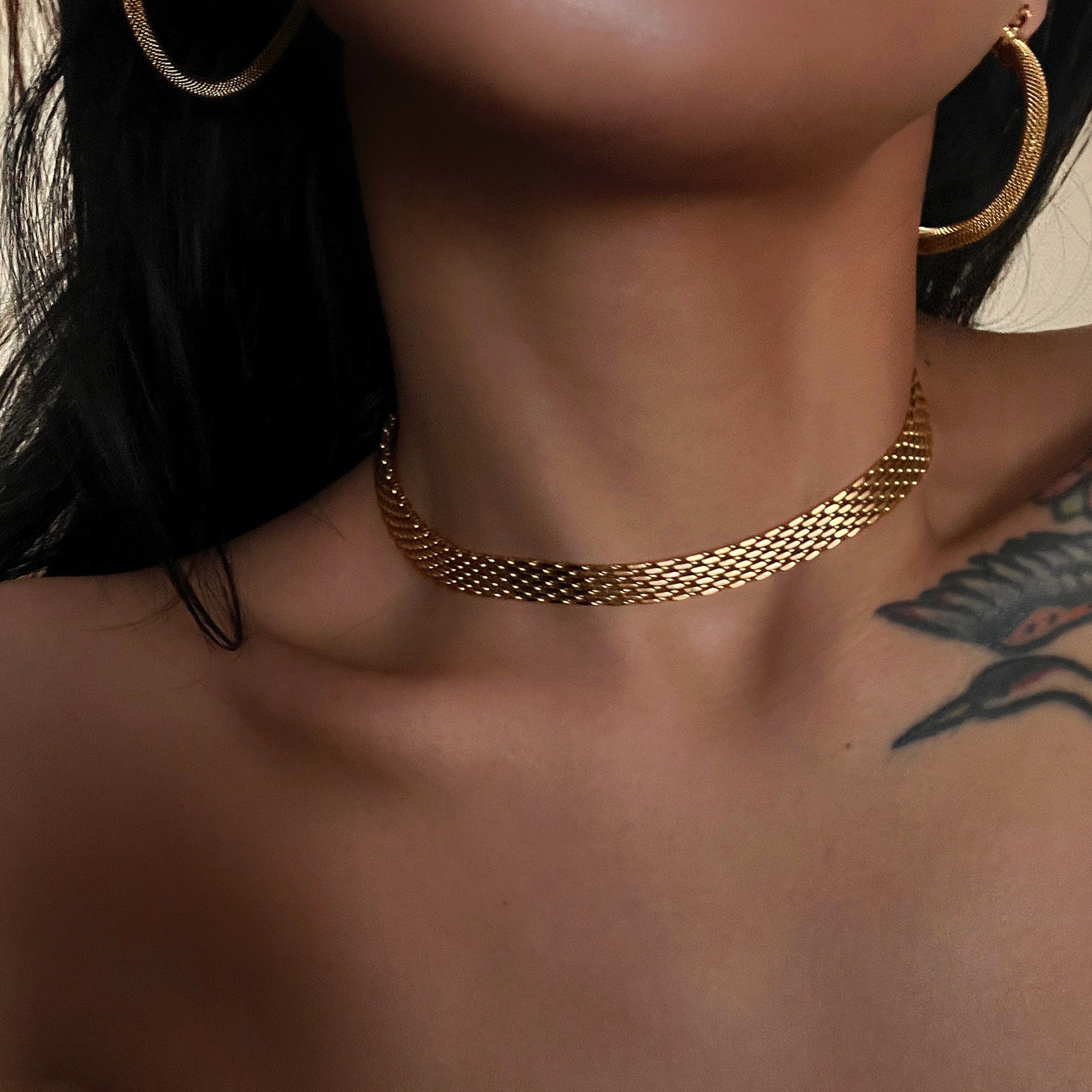 Trendy Gold Plated Mesh Chain - DippedShop Wholesale - #2947
