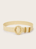 Boho Straw Woven Elastic Waist - DippedShop Wholesale - #2995