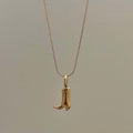 Creative Gold Plated Boot Pendant Choker Necklace 6W6JNC641