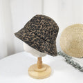 Vintage Distressed Foldable Leopard Print Bucket Hat 8BK6HAT175L
