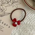 Vintage Flower Pearl Acetate Elastic Hair Tie MK2BW6W6HHT07