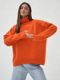 High Collar Loose Sweater - DippedShop Wholesale - #6563