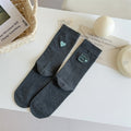 Embroidered Slouchy Socks - DippedShop Wholesale - #5523