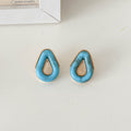 Minimalist Solid Color Hollow Acrylic Stud Earring 6W6JER559