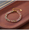 French Style Cubic Zirconia Tennis Bracelet 6W6JBR508