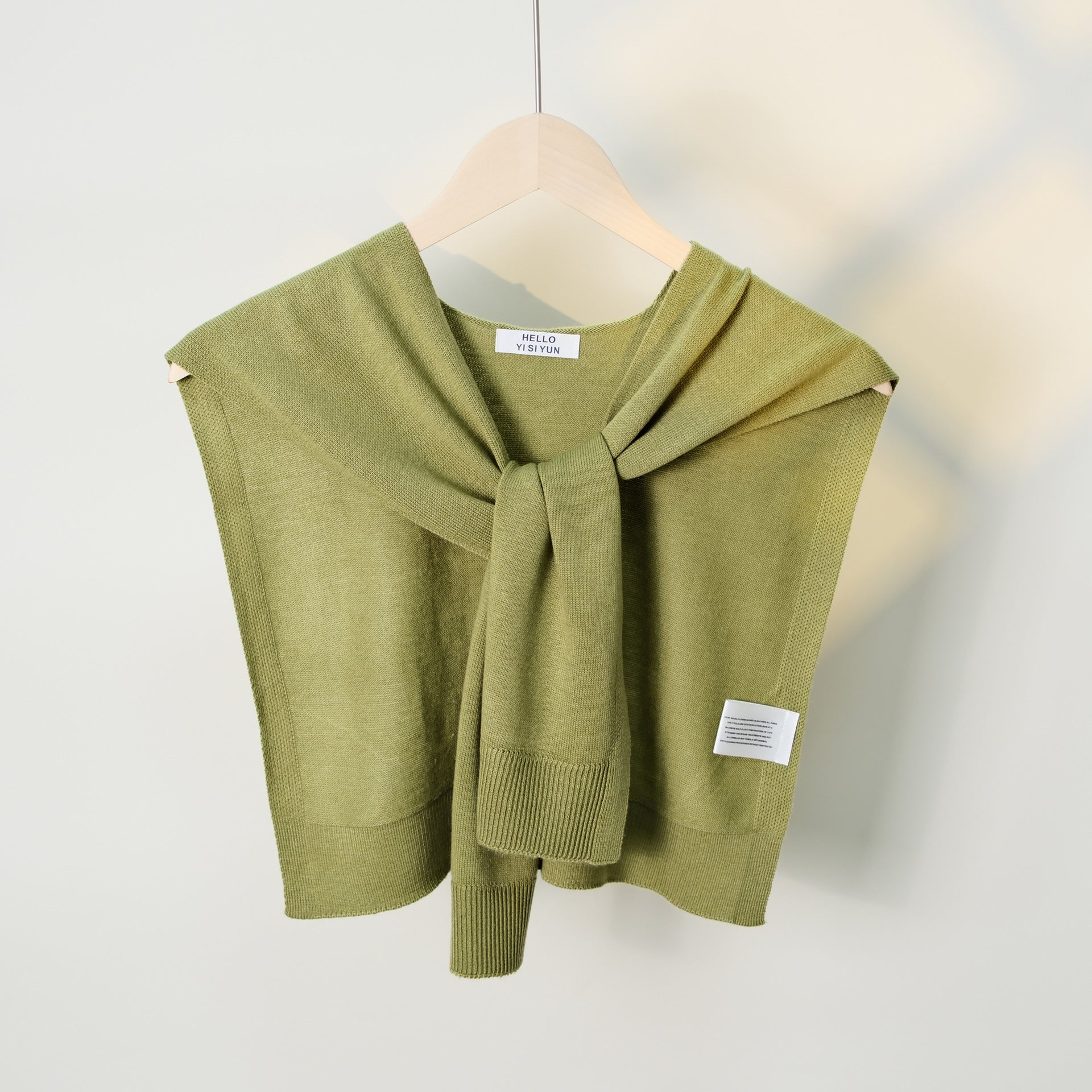 Casual Solid Color Sweater Knit Shawl Wrap 6W6NSC61