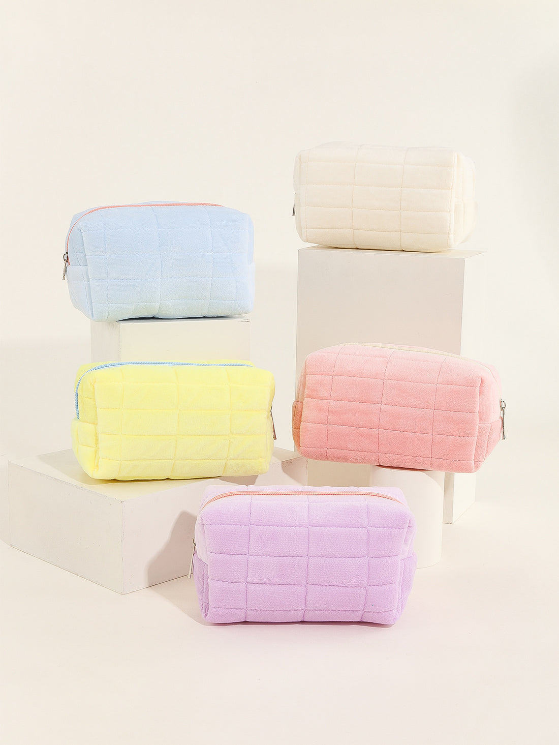 Solid Color Cute Square Make Up Bag DPB0113