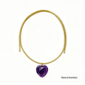 Minimalist Color Contrast Heart Pendant Magnetic Necklace 6W6JNC419L
