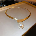 Stylish Irregular Cross Pearl Necklace 6W6JNC976