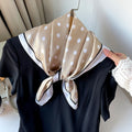 Simple Color Block Polka Dot Square Scarf MK2BW6W6NSI31