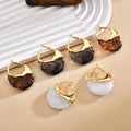 Irregular Resin Hoop Earrings - DippedShop Wholesale - #2899