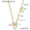 Gold Letter Pendant Choker - DippedShop Wholesale - #8163