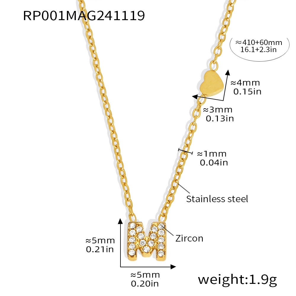 Gold Letter Pendant Choker - DippedShop Wholesale - #8163