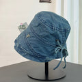 Vintage Wash Faded Denim Bucket Hats MK2COK6W6HAT363