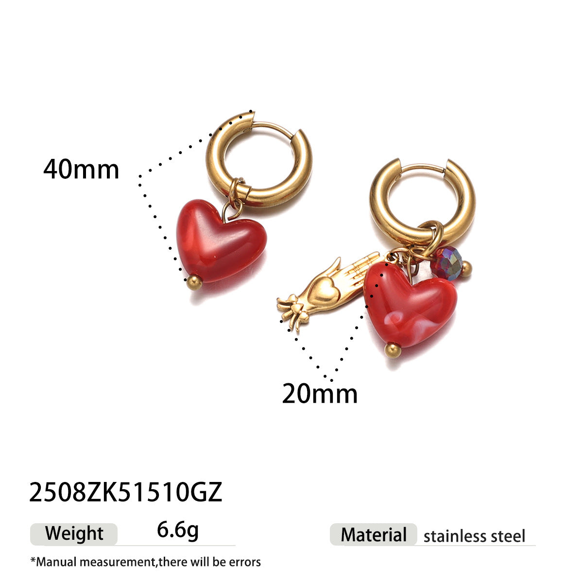 Acrylic Heart Choker Necklace - DippedShop Wholesale - #9363
