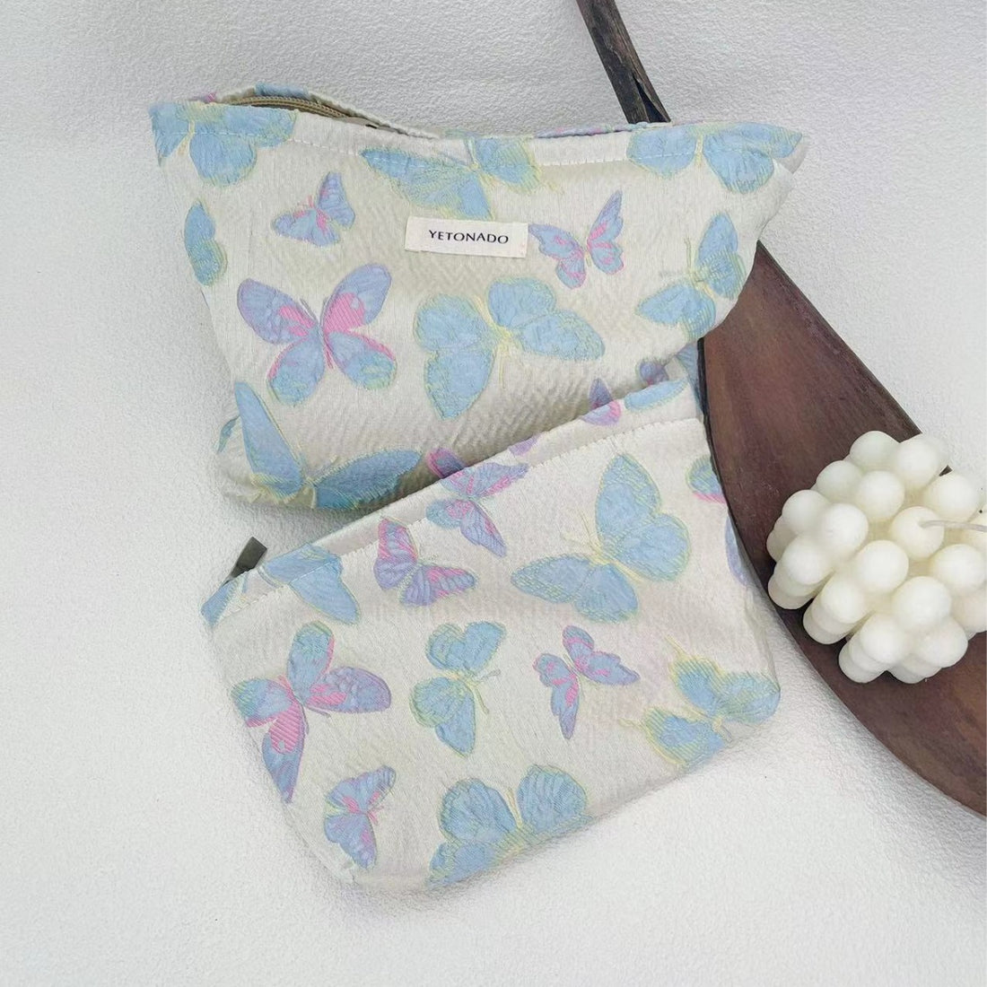 Butterfly Embossed Travel Cosmetic Bag - DippedShop Wholesale - #0355