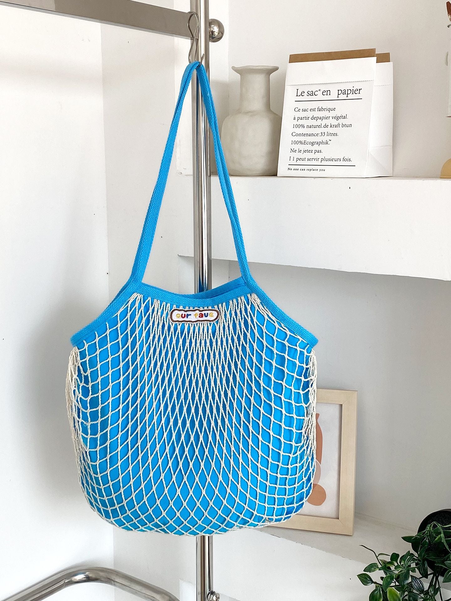 Dopamine Color Black Hollow Beach Handbag 8CW6BBG460L