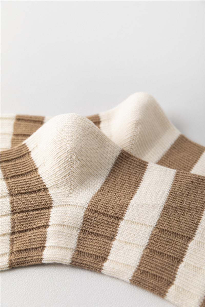Striped Slouchy Crew Socks - DippedShop Wholesale - #9187