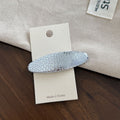 Minimalist Solid Color Oval Snap Hair Clip 8AS6HCP399L