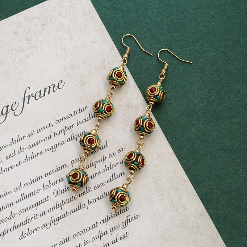 Bohemian Tassel Drop Earrings - DippedShop Wholesale - #9923