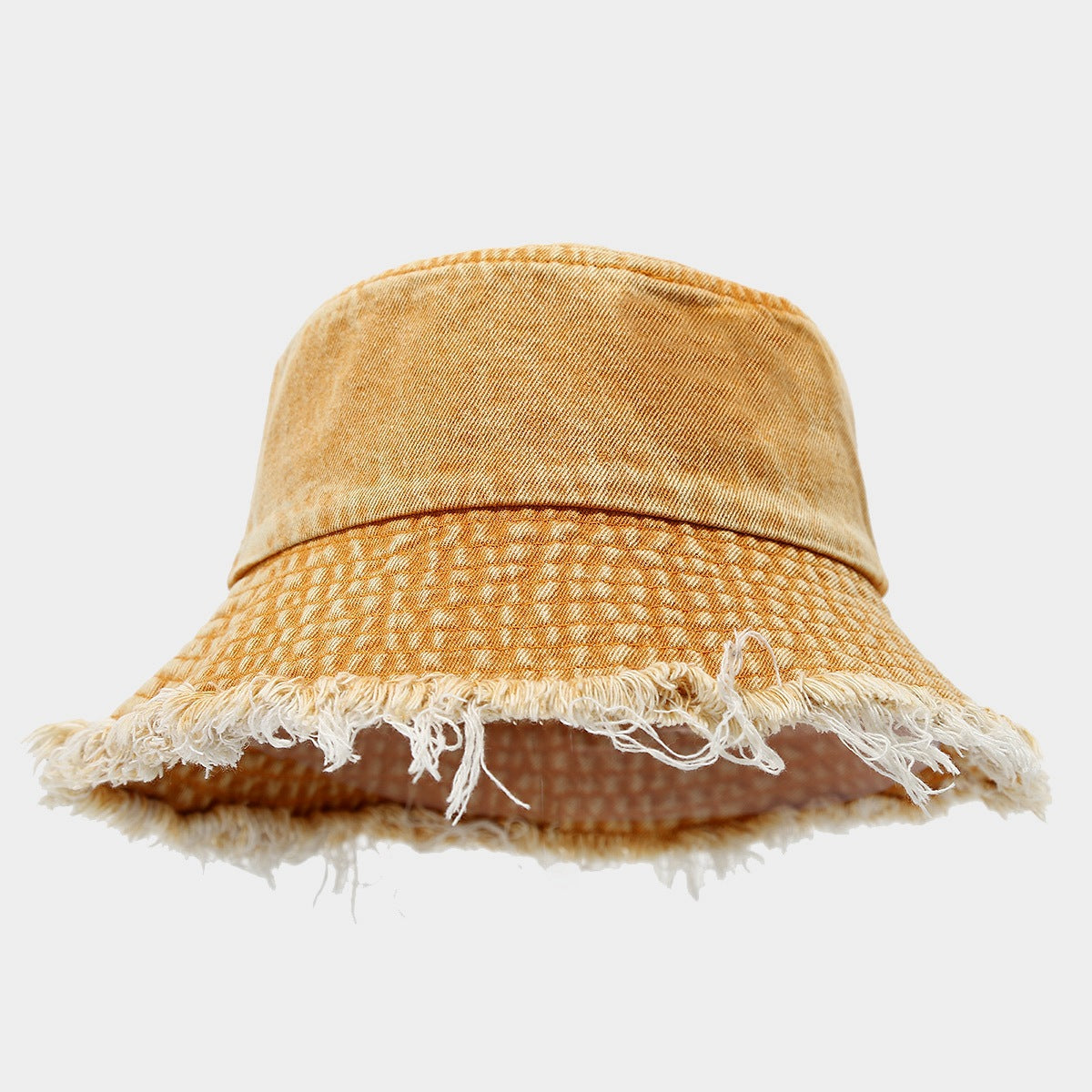 Frayed Wide Brim Bucket Hat - DippedShop Wholesale - #4707