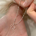 Danity Hollow Flower Pendant Beaded Necklace 6W6JNC440