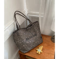Casual Leopard Print Large Capacity Tote Bag 6W10BBG2352