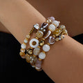 Boho Style Multi Layer Crystal Beaded Chain Bracelets 6W6JBR628