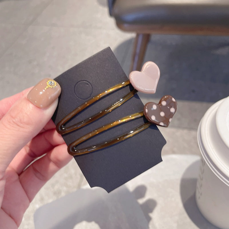 Cute Acetate Heart Snap Hair Clip 6W6HPN109