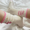 Color Block Jacquard Rib Socks - DippedShop Wholesale - #7411