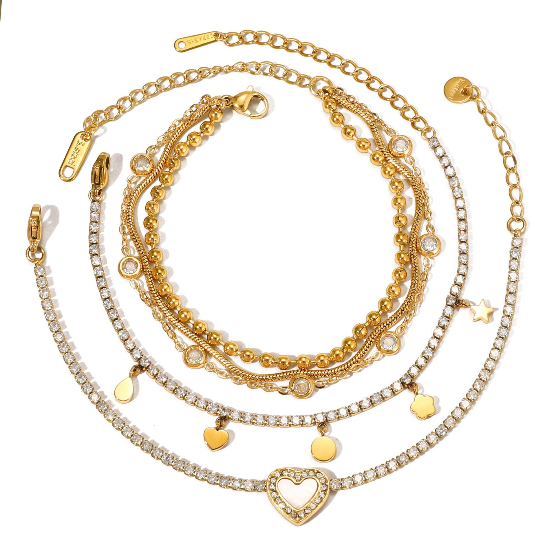Minimalist Stainless Zircon Bracelet - DippedShop Wholesale - #5139