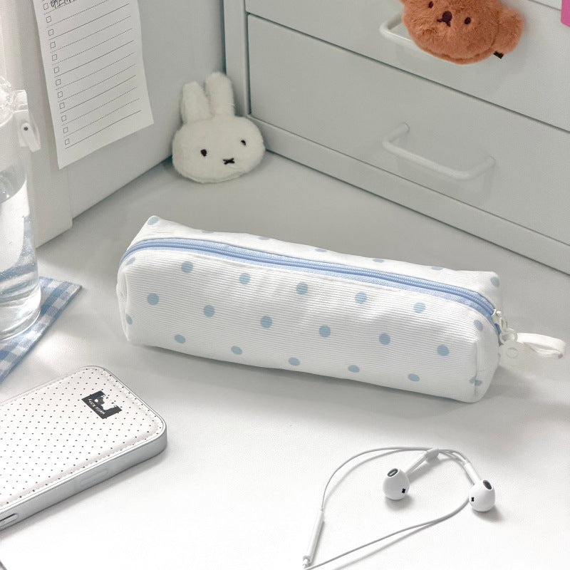 Cute Polka Dots Color Block Pencil Case 6S10BOB1053
