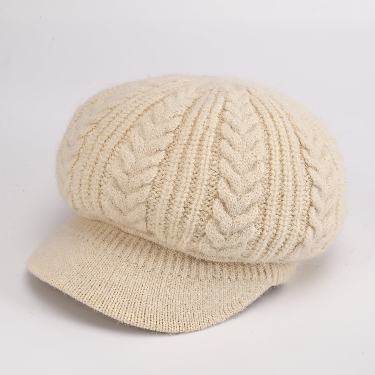 Casual Cable Knit Fleece-Lined Warm Beanie Hat 6W6HAT662