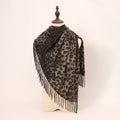 Vintage Leopard Print Fringe Scarf - DippedShop Wholesale - #8515