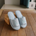 Striped Bow Embroidered Slippers - DippedShop Wholesale - #6835