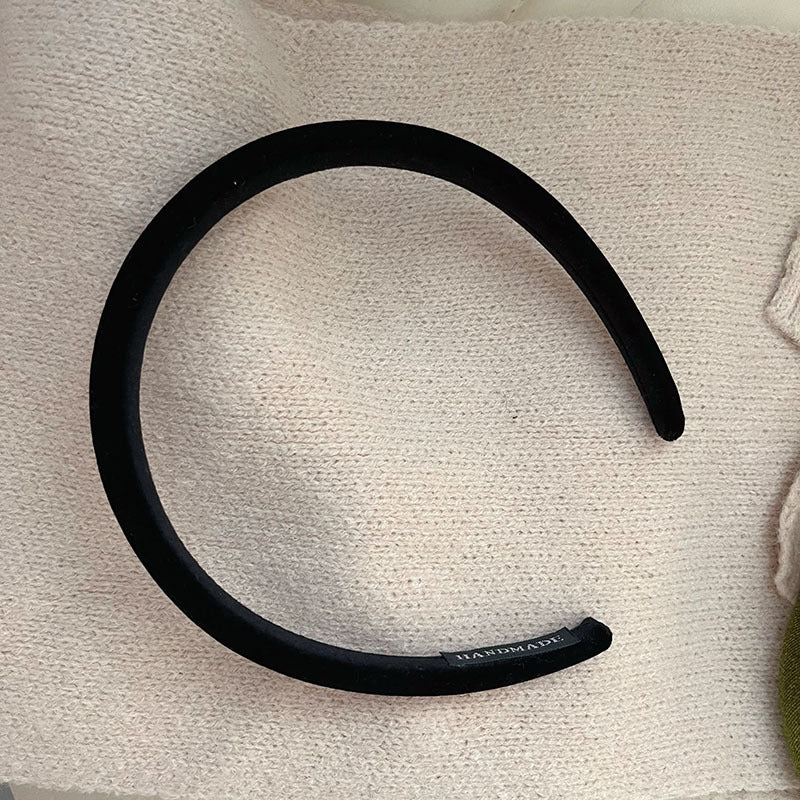 Classic Solid Color Velvet Slim Headband 6W6HBD293