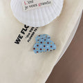 Vinyl Blue Polka Dot Hair Claw - DippedShop Wholesale - #6595