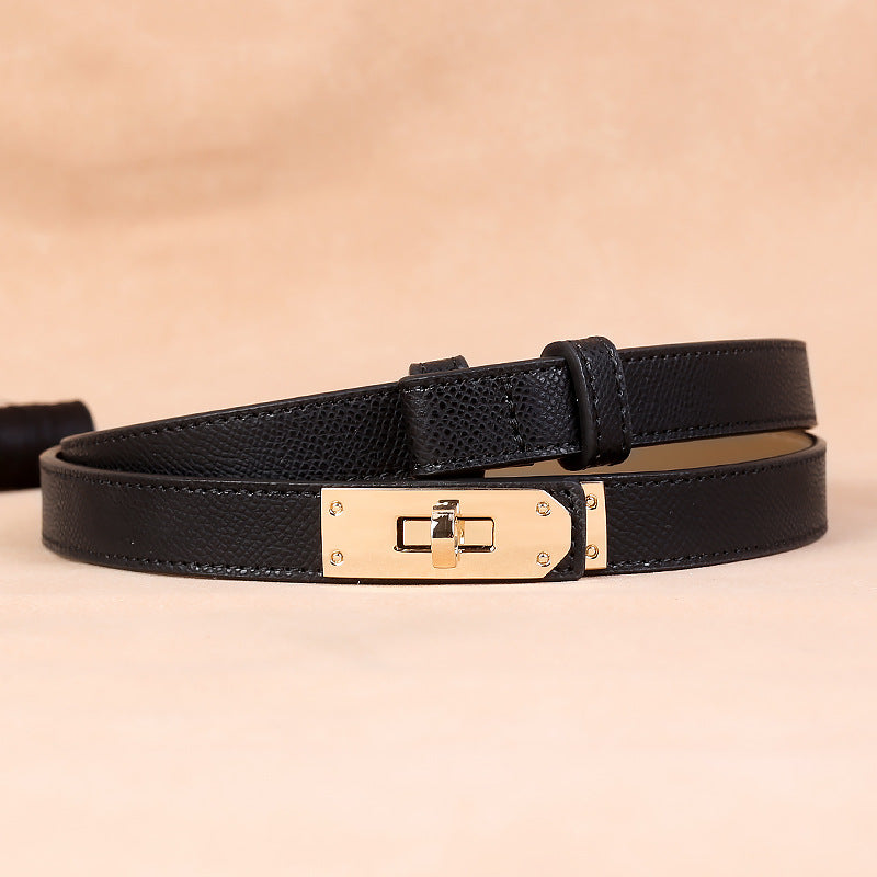 Elegant Skinny Dress Belt Leather Waist Belt 6W6JBT157