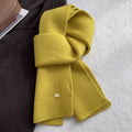 Solid Color Wool Blend Warm Knit Scarf 6W6NSC69