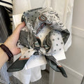 Chic Floral Print Square Silk Scarf 6W6NSI189