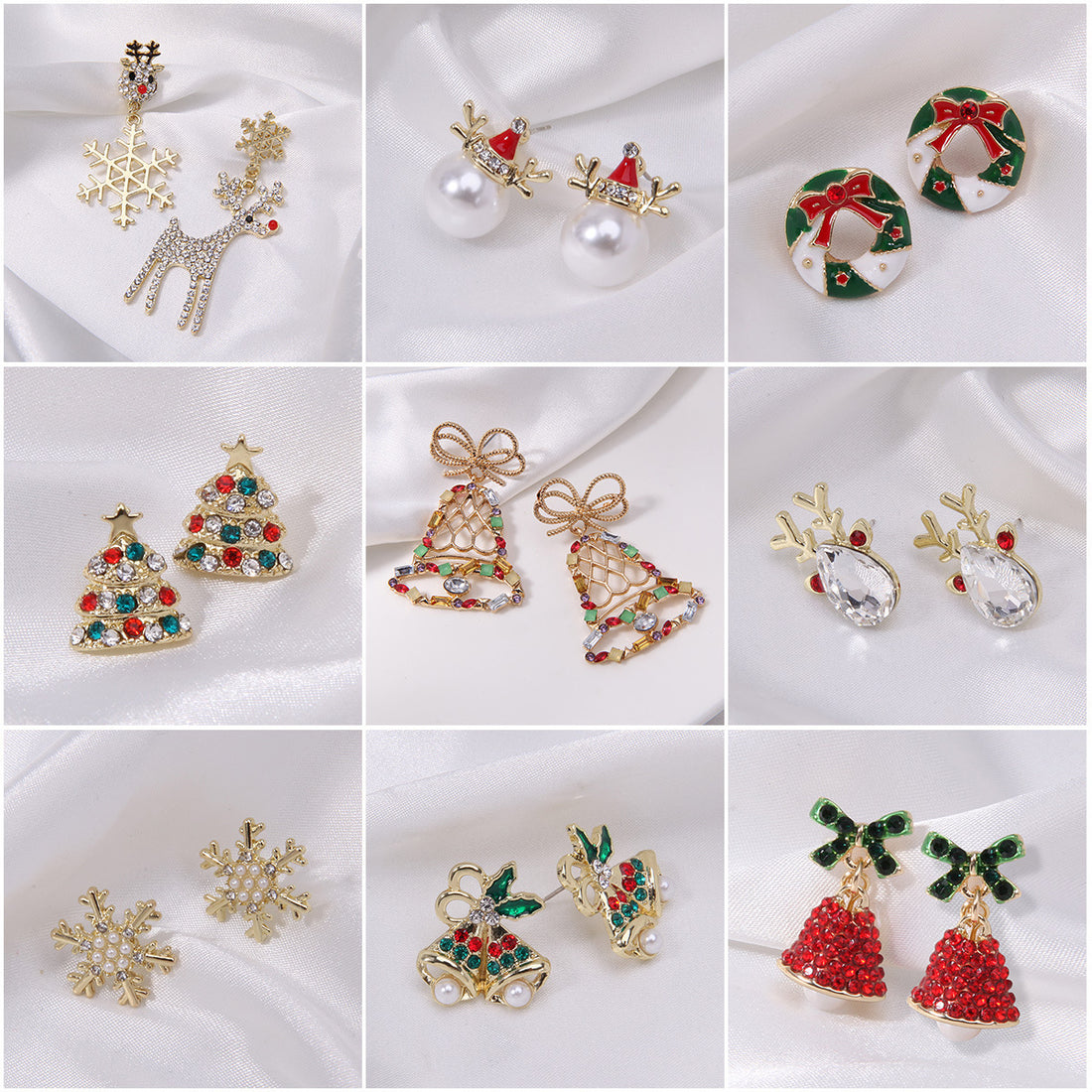 Christmas Rhinestone Sweet Stud Earrings DPJE1909