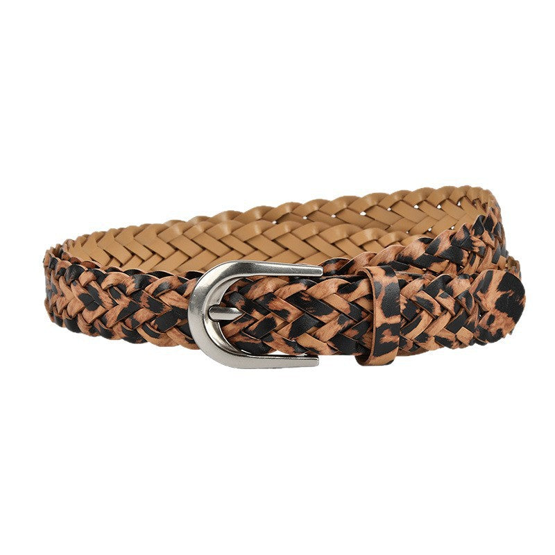 Braided Woven Leather Belt - DippedShop Wholesale - #1507