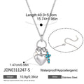 Minimalist Zirconia Heart Cross Pendant Necklace 6W6JNC406L
